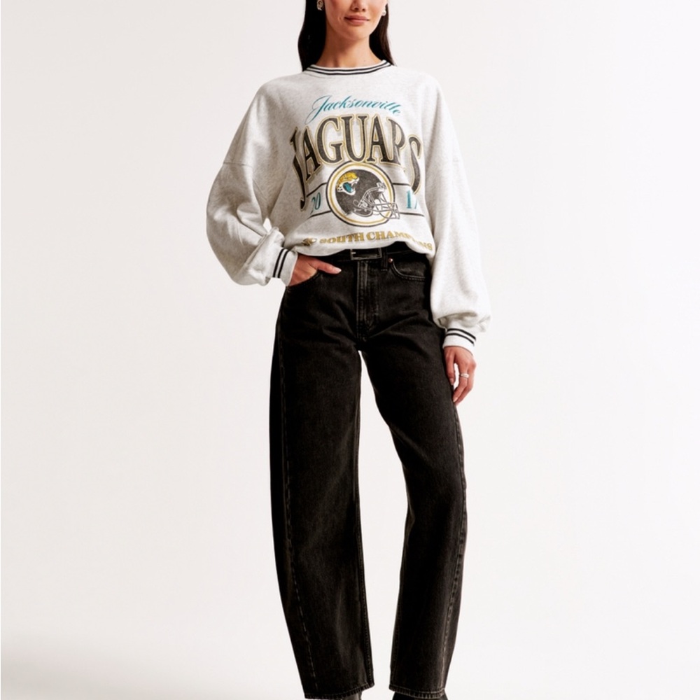 NFL Gray Crewneck Sweater Jacksonville Jaguars - Picture 2 of 2